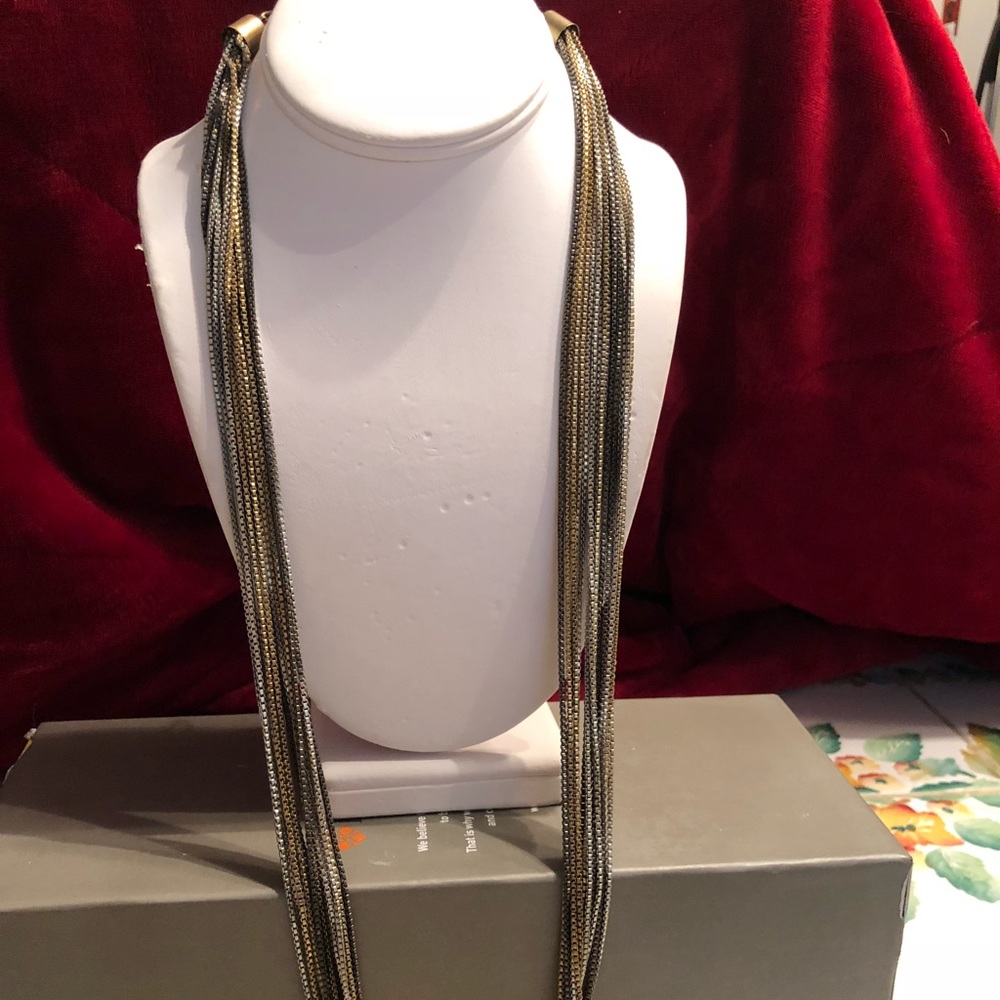 Chain gang long necklace
